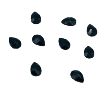 Style 4, Jet Black Teardrop, (4x6mm), EIMASS® 8830 Tiny Glass Crystals - Nail Art