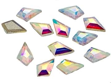 Style 5, Crystal AB Teardrop, (4x6mm), (5x8mm), EIMASS® 8830 Tiny Glass Crystals - Nail Art