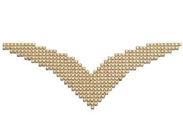 Style 8700 Clear Crystal EIMASS® Neckline Embellishment Mesh Applique