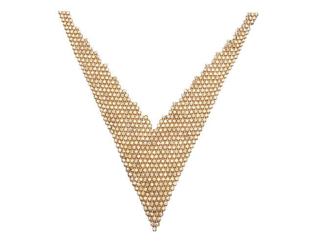 Style 8710 Clear & Crystal AB,  EIMASS® Neckline Embellishment Mesh  Applique