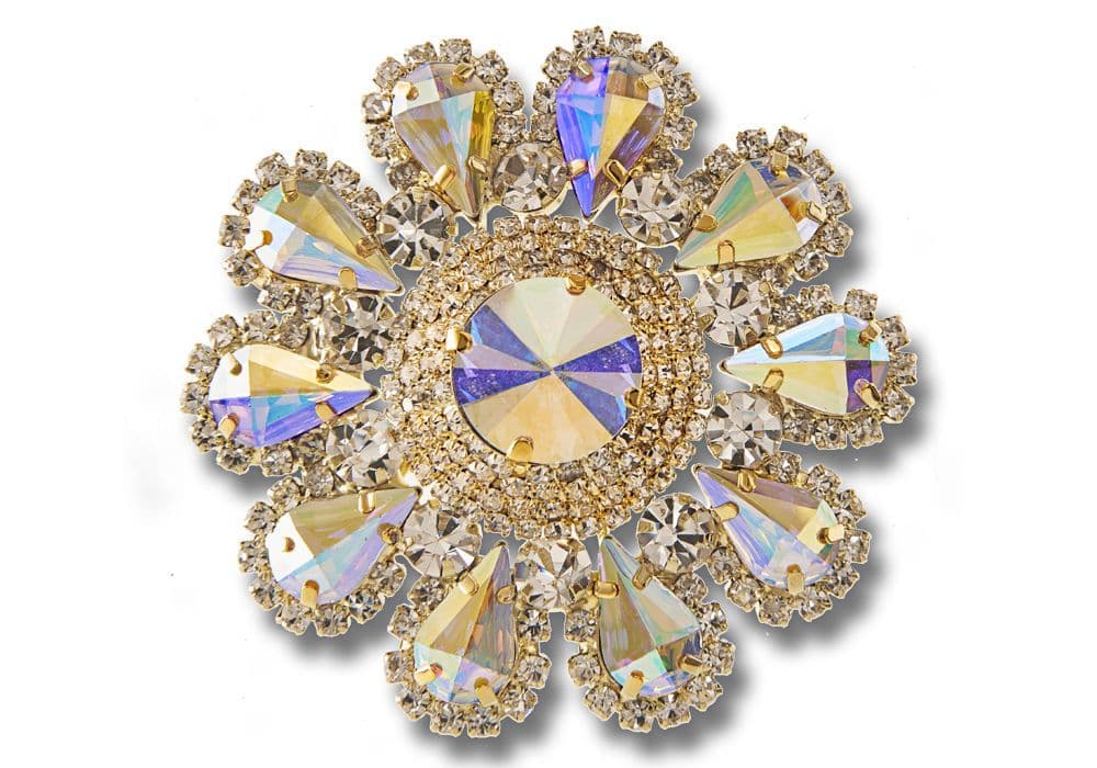 thumbnail image 2 of EIMASS Crystal Glass Sew-On Buttons – Mixed Shapes & Colors, Exquisite Range 2 of 5