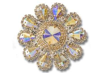 Style 8750 EIMASS® Sew or Glue on Jewelled Applique for Wedding Dress and Costumes