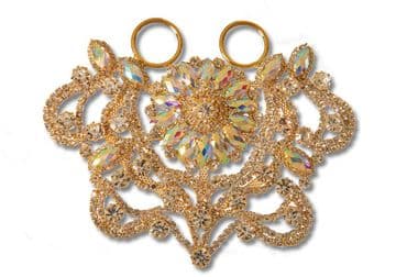 Style 8790 EIMASS® Sew or Glue on Jewelled Applique for Wedding Dress & Costume Embellishment