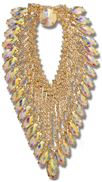 Style 8800 EIMASS® Sew or Glue on Jewelled Applique for Wedding Dress and Costumes