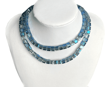 Tanzanite Flare Beads, EIMASS® Faceted Crystal Necklace Beads, Bracelet Beads #28