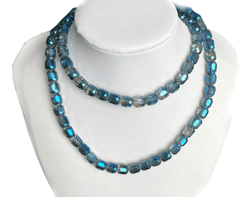 Tanzanite Flare Beads, EIMASS® Faceted Crystal Necklace Beads, Bracelet Beads #33
