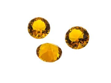 Topaz Gold, EIMASS® Glass Diamonds - Home Office Decor, Paper Weight Ornament