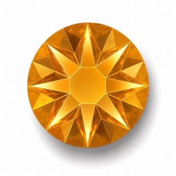Topaz Gold Star Cut, EIMASS® 8878 Exquisite Non Hot Fix Flat Back Crystals, Global Brand