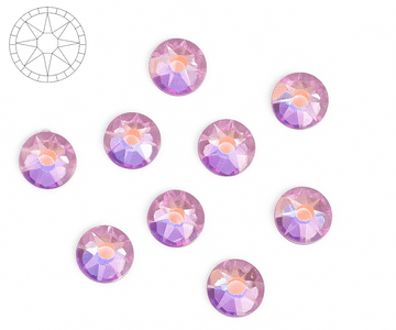 Violet AB Star Cut, EIMASS® 8878 Exquisite Non Hot Fix Flat Back Crystal, Global Brand