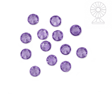 Violet, EIMASS® 7747 Range Hot Fix Flat Back Glass Crystals - Small Packs