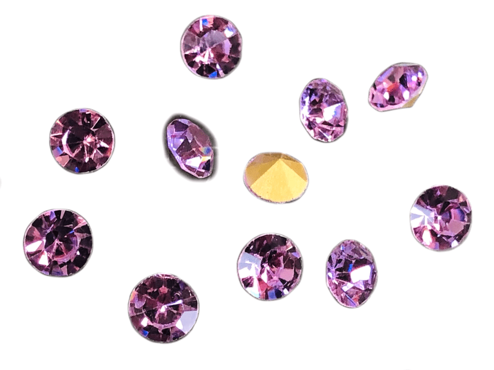 Violet Point Back Crystals EIMASS World Class Foiled Chatons