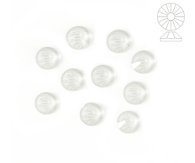 White Neon Crystals, EIMASS® 7747 Grade A Flat-Back Hot Fix Glass Rhinestones