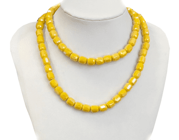 Yellow Beads, EIMASS® Faceted Crystal Necklace Beads, Bracelet Beads #44
