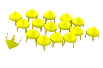 Yellow (Luminous) Spike Cone Studs, Rivets to Embellish Bags, Shoes, Costumes, Belts, Dresses, Craft