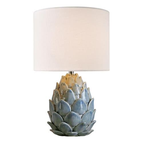 **REFURBISHED** Laura Ashley Gresford Table Lamp Blue Ceramic With Shade - 336738915161