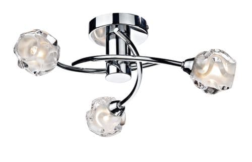 0.1) Seattle 3-light Polished Chrome Ceiling Light (Class 2 Double Insulated) SEA5350