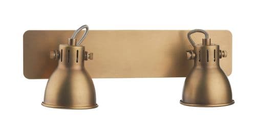 0.3) Idaho 2 Light Bar Spot GU10 Antique Brass (Class 2 Double Insulated) IDA7775