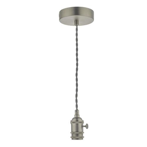 1 Light E14 Suspension Antique Chrome