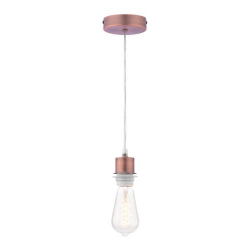 1 Light E27 Suspension Aged Copper With Clear Cable
