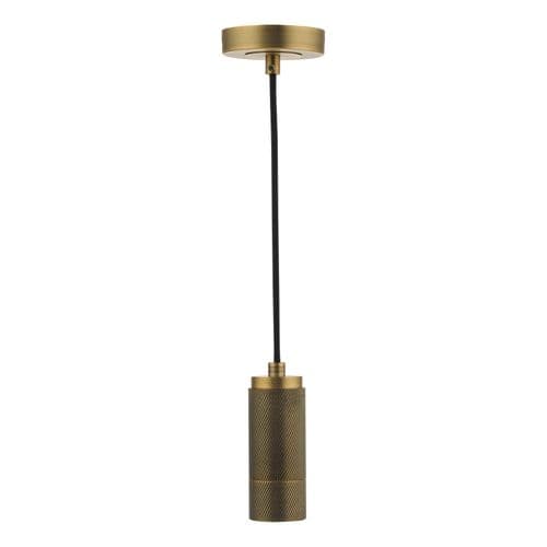 1 Light E27 Suspension Knurled Brass