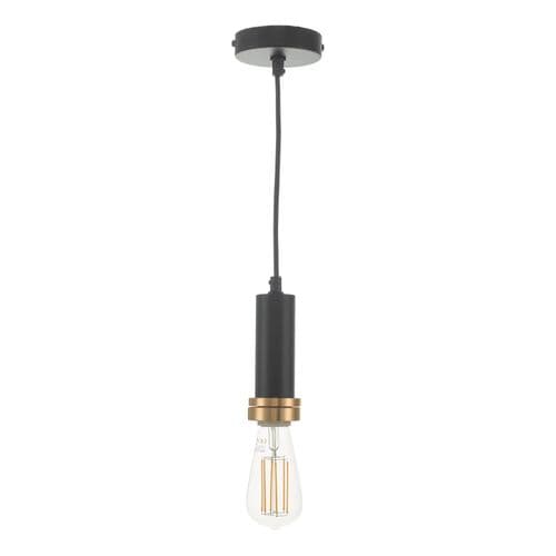 1 Light E27 Suspension Matt Black And Bronze