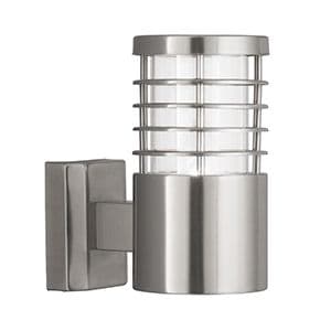 1 Light Satin Silver Outdoor Wall Bracket. Ip44 1555Ss