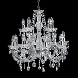 12 Light Marie Therese Crystal Chrome 399-12