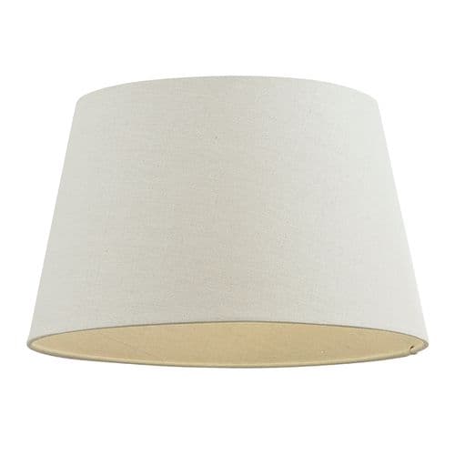 12" TAPERED LINEN SELF LINED SHADE WITH REVERSABLE GIMBAL - IVORY CICI-12IV