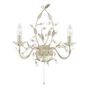 2 Light Cream Gold Wall Bracket With Crystal 2492-2Cr