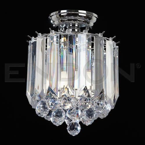 2 x 40W POLISH/CHROME FLUSH ACRYLIC FITTING (updated version of T-699) FARGO-CH