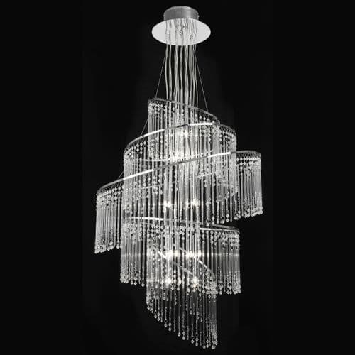 24Light Chrome Chandelier With Glass Drops (Double Insulated) BXCAMILLE-24CH-17 (Double Insulated)