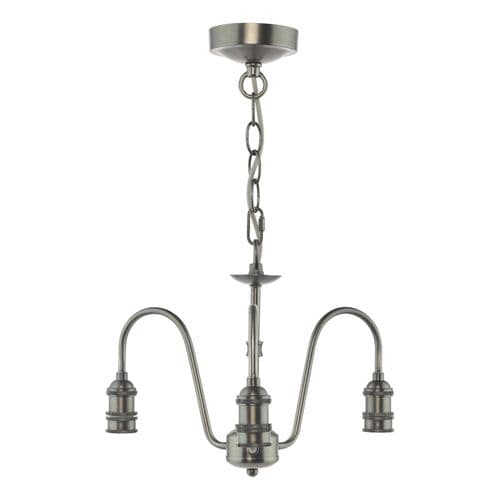 3 Light E14 Armed Suspension Antique Chrome