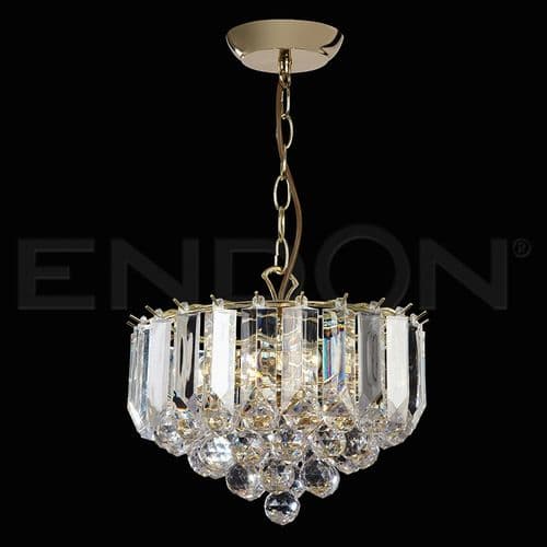 3 X 60W BRASS ACRYLIC PENDANT 12" DIAMETER (updated version of T-599-12) FARGO-12BP
