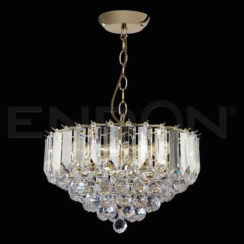 3 X 60W BRASS ACRYLIC PENDANT 14" DIAMETER (updated version of T-599-14) FARGO-14BP