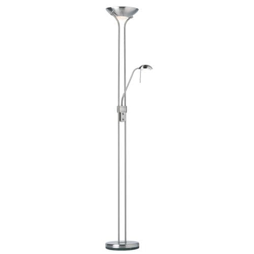 300W/33W Mother & Child Uplighter Satin Chrome ROME-SC