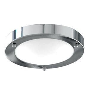 31Cm Domed White Glass Flush Chrome 1131-31Cc