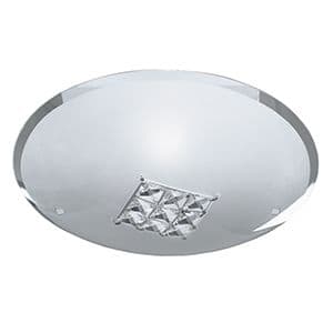 32Cm Round Flush Fitting - Square Crystal 2198-32