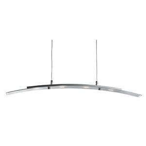 4 Light 5W Led Curved Pendant - Frosted Glass With Clear Edge (Double Insulated) Bx5064-4Ss-17
