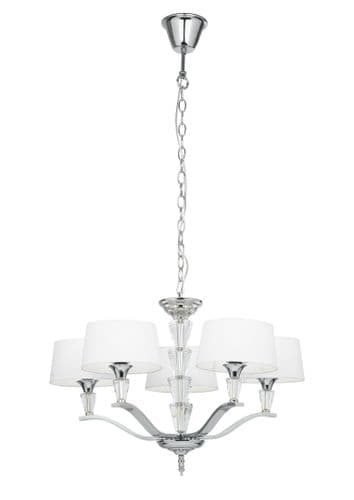5 Light Ceiling Fitting In Polished Nickel FIENNES-5NI