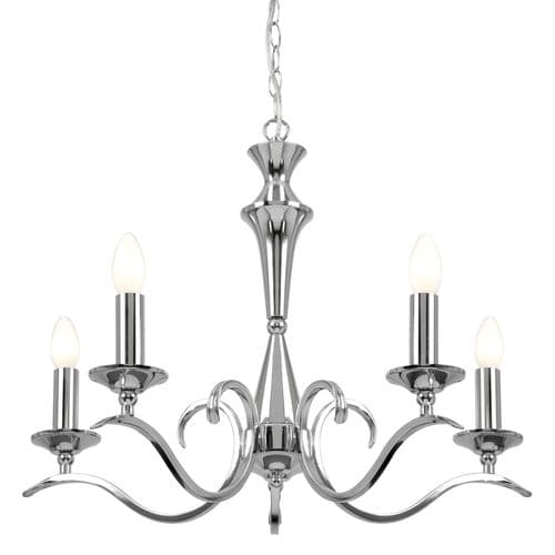 5 Light Pendant In Chrome KORA-5CH
