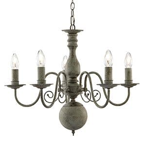 5 Light Textured Grey Ceiling (Class 2 Double Insulated) Bx2265-5Gy-17