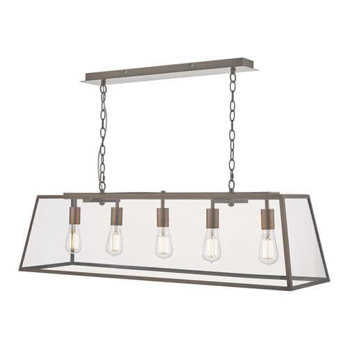 Academy 5 Light Bar Pendant Antique Copper, double insulated, ACA0564