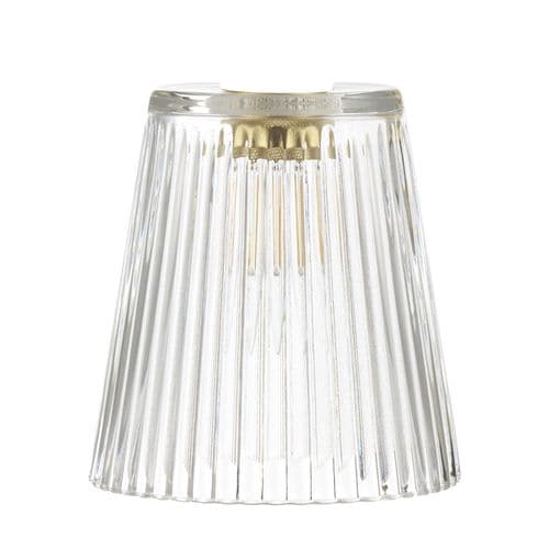 Accessory Clear Ribbed Glass Shade Only, ACC865