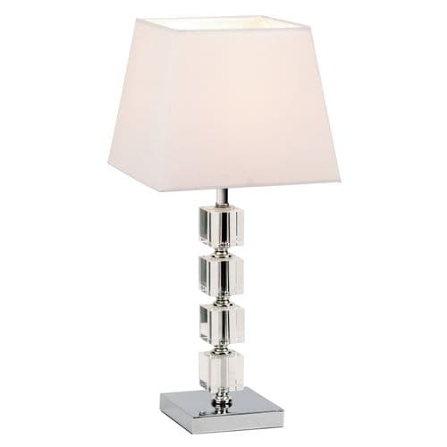 Acrylic Table Lamp With Cream Shade BX96940-TLCH-17 (Class 2 Double Insulated)