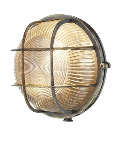 Admiral Round Flush Antique Brass IP64 ADM5075 (Hand made, 7-10 day Delivery)