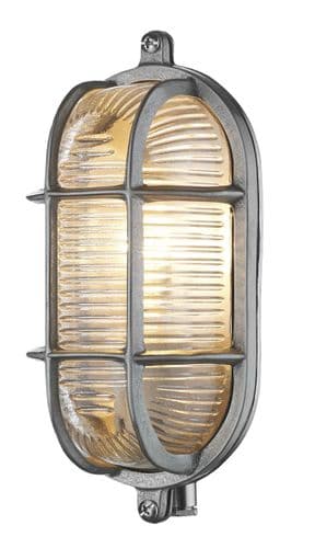 Admiral Small Oval Wall Bulkhead Nickel IP64 ADM5238 (Hand made, 7-10 day Delivery)