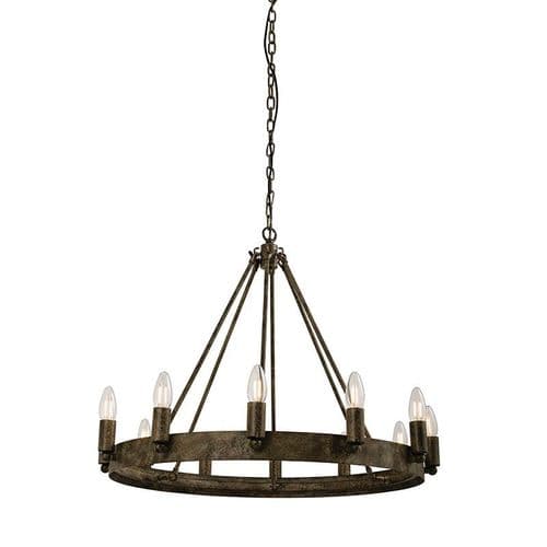 Aged metal effect paint Pendant Light 61026 by Endon