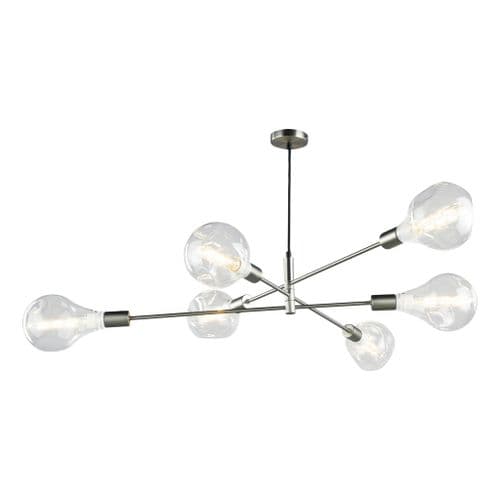 ALANA 6LT ADJUSTABLE PENDANT SAT CHR