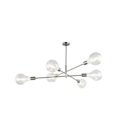 Alana 6lt Pendant Satin Chrome (double insulated) ALA0646