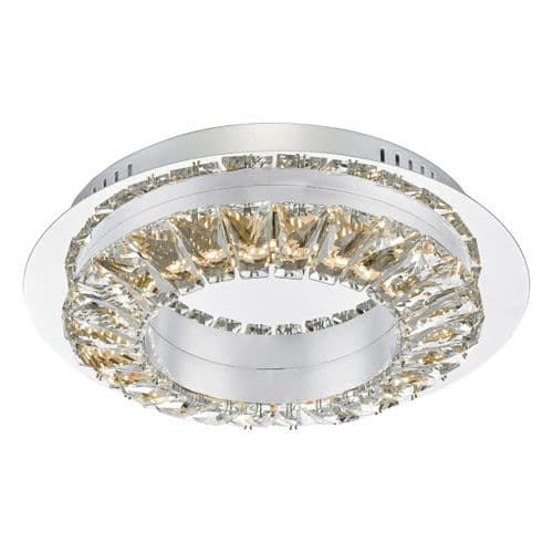 Altamura Flush Polished Chrome & Crystal Led (Double Insulated) BXALT5250-17